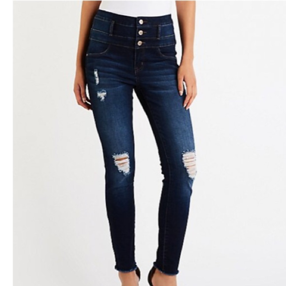 REFUGE CHARLOTTE ROUSSE SKINNY RIPPED JEANS SIZE 6